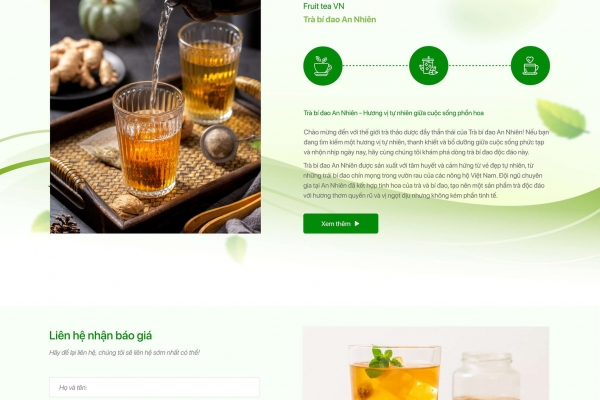 Giao diện website thực phẩm