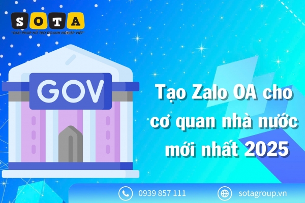 Tạo Zalo OA cơ quan nhà nước mới nhất 2025
