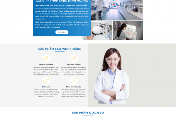 Thiết kế website Labo nha khoa
