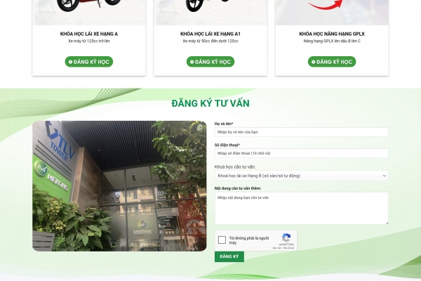 Thiết kế website dạy học lái xe
