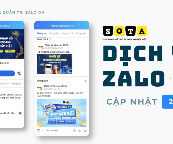Bảng giá đăng ký và quản trị Zalo OA mới nhất