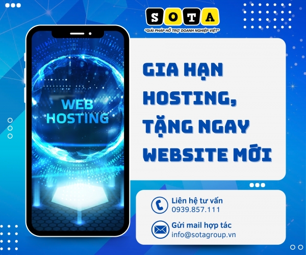 Gia hạn Hosting cho website cũ, tặng Website mới