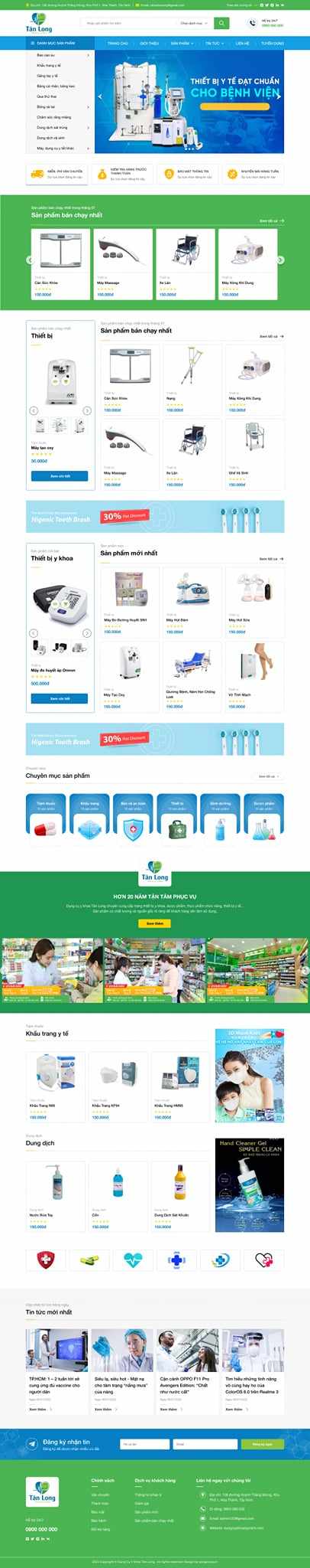 Thiết kế website đồ dùng y tế