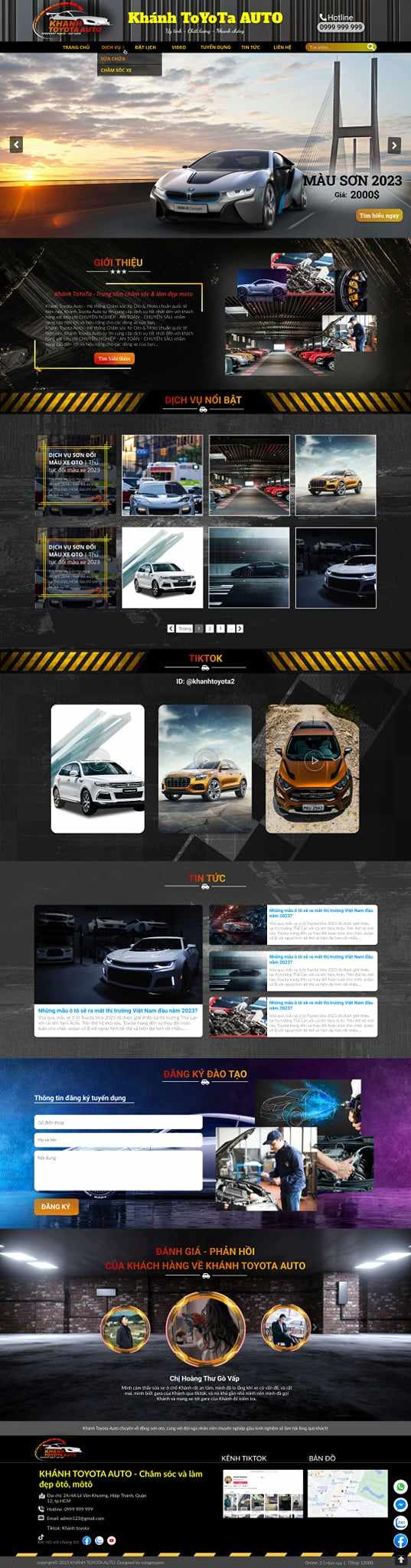 Thiết kế Website Gara Ôto