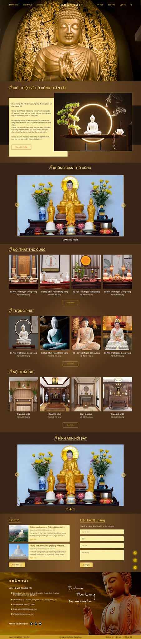 Thiết kế website tượng phật 