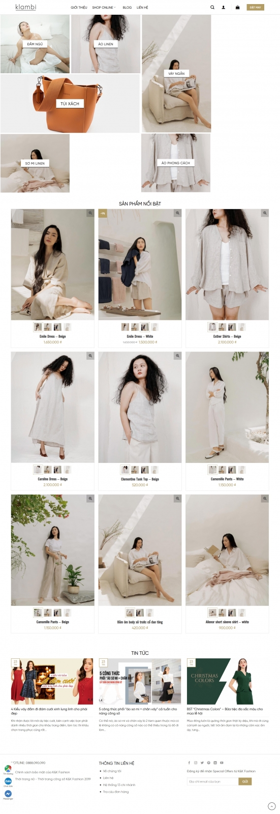 Thiết kế Website Thời Trang Shop